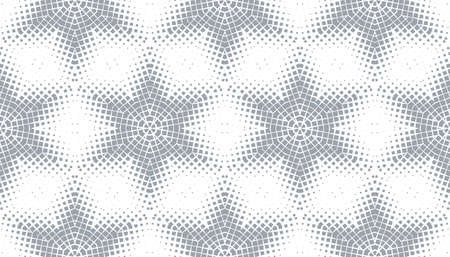 Abstract seamless pattern of geometric shapes. Stars in a hexagonal grid.のイラスト素材