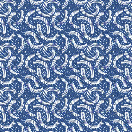 Abstract seamless pattern in doodle style. Simple geometric shapes.のイラスト素材