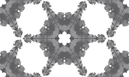 Abstract seamless pattern with geometric texture. Pattern of repeating symmetrical shapes.