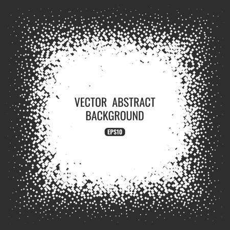 Abstract black and white frame with geometric texture. Stock vector illustration.のイラスト素材