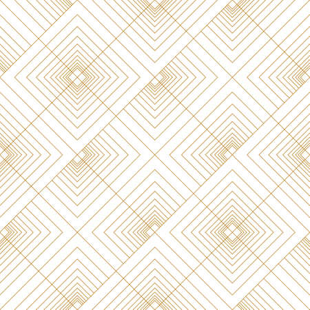 Abstract seamless pattern of lines and squares. Diagonal upward movement. Geometric pattern in line art style.のイラスト素材