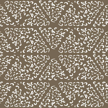 A seamless pattern with white curls on a white background.のイラスト素材