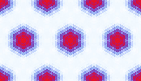 Abstract seamless pattern of simple geometric shapes. Bright shades of colors.