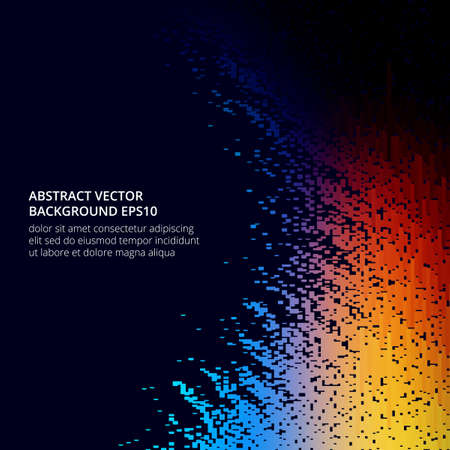 Dark background with bright waves and splashes.のイラスト素材