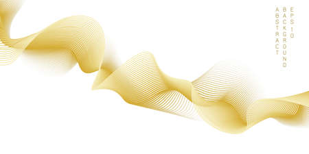 Abstract background with wavy lines and shapesのイラスト素材