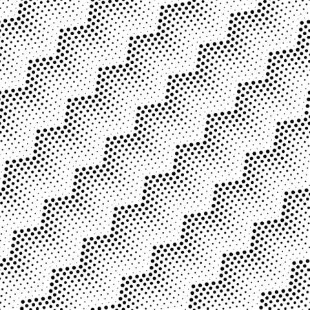 Seamless pattern with zigzags from the dots.のイラスト素材