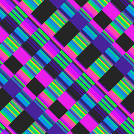 Bright seamless abstract pattern in retro style.のイラスト素材