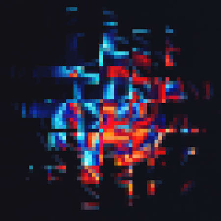 Abstract background with bright shapes and blocks.のイラスト素材