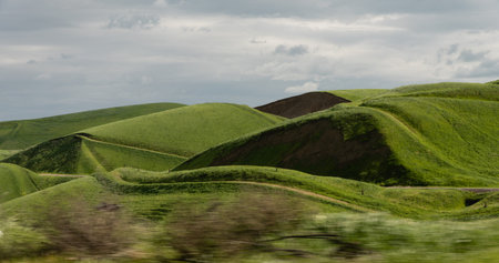 Rolling hills of Northern Californiaの写真素材