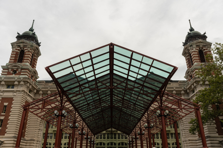 Entrance to the Immigration Museum on Ellis Islandのeditorial素材