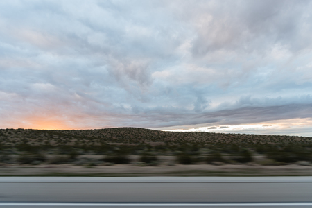 Sunset at the Southern California desertの写真素材