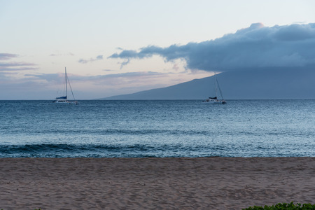 Sunset on Maui, Hawaiiの写真素材