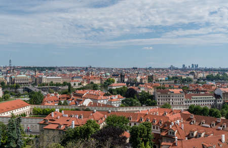 Prague's rooftops in the summerの写真素材