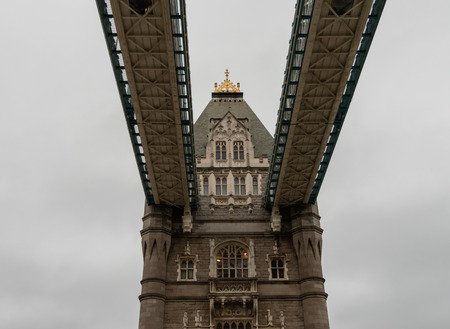 The Tower Bridge in London in late Octoberの写真素材