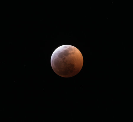 The Super Blood Wolf Moon Eclipse of 2019 viewed from Los Angeles, California