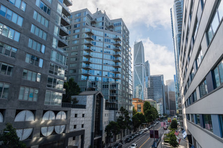 Scenic San Francisco downtown vista, Northern California