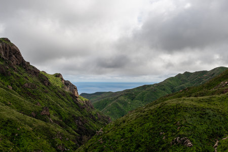 Scenic Malibu vista after a rainstorm, Southern California