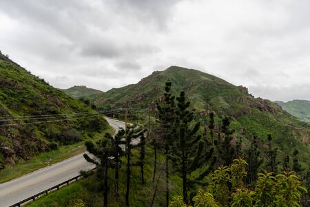 Scenic Malibu vista in springtime after a rainstorm, Southern Californiaの写真素材