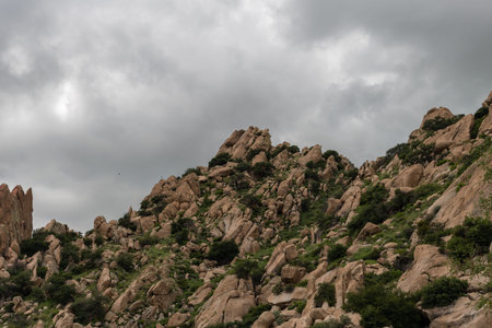 Scenic south east Arizona vista under dramatic monsoonal sky