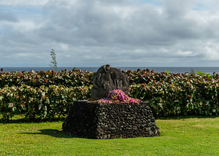 Honokahua Burial Site along Kapalua Coastal Trail on Maui, Hawaiiの写真素材