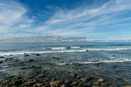 Scenic panoramic Salt Creek Beach vista in Dana Point, Orange County, Southern California