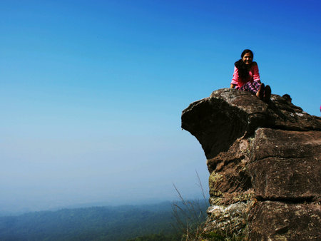 Travel to top of mountain, you can see everythings.の素材