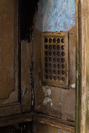The window in the confessional Catholic Church