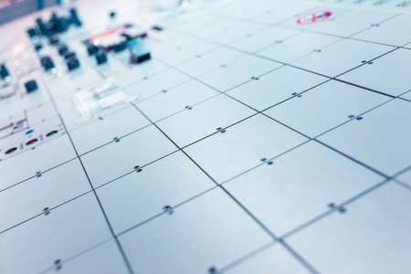 metallic background with panel buttons and switchesの写真素材