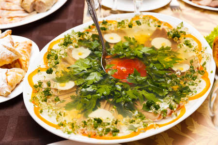 Aspic from meatの写真素材