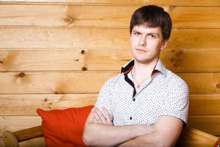 Young beautiful family of 3 persons Mum, Dad and little daughter posing in the studioの写真素材