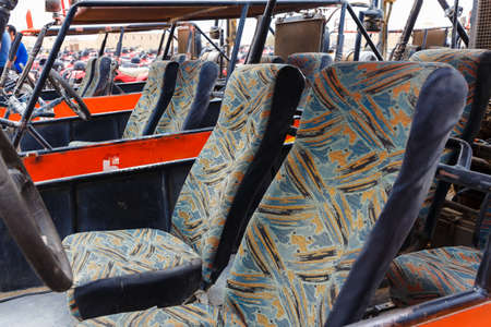 HURGHADA, EGYPT - MAY 18, 2015: Parking of buggy for tourists in Quad Runner Safariのeditorial素材