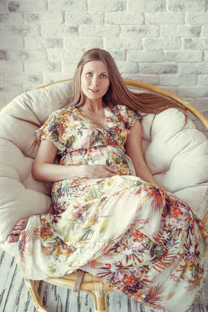 Beauty Pregnant Woman . Pregnant Belly. Beautiful Pregnant Woman Expecting Baby. Maternity concept.の写真素材