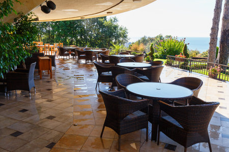 NESSEBAR, BULGARIA - SEP 02: The restaurant Khans Tent in Nesebar, Bulgaria at September 02, 2016のeditorial素材