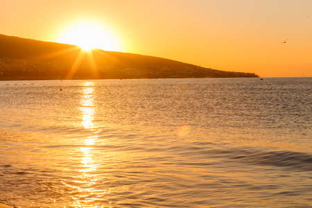 Sunrise on Black Sea near the Nessebar, Bulgariaの写真素材