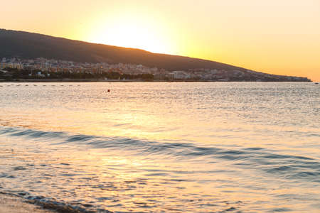 Sunrise on Black Sea near the Nessebar, Bulgariaの写真素材