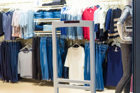 Scanner entrance gate for prevent theft in clothing storeの写真素材