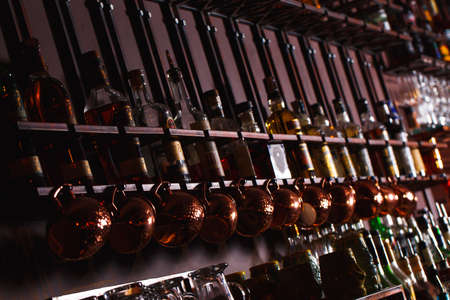 GRODNO, BELARUS - NOV 26, 2017: Interior of the bar Faradayのeditorial素材