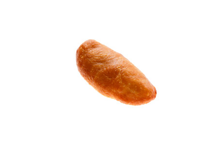 Pastry with meat inside isolated on white background