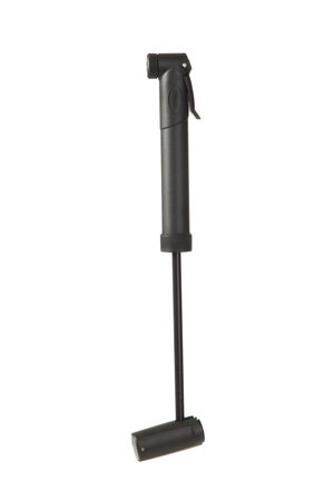 Portable bicycle pump isolated on white background