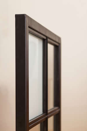 A sample of the window frames in the showroom of the company, the Windows installerの写真素材