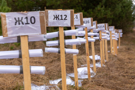 The starting area with distance maps for the orienteering relay.
