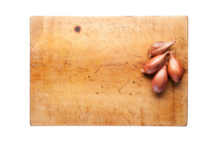 Onions on cutting board