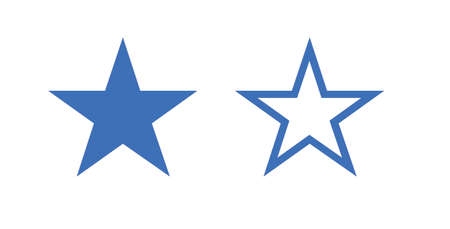 Two stars vector iconのイラスト素材