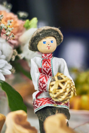 The figure of a man in the style of Slavic traditions