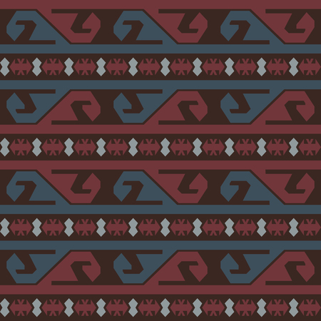 Seamless tribal colored pattern. Saved in swatches.のイラスト素材