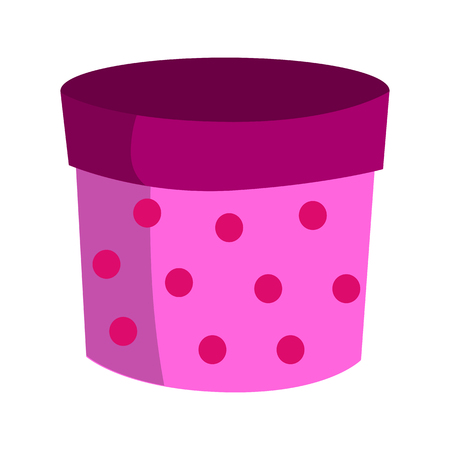 Different gift box with ribbon and bow. Flat design. Vector illustration on white backgroundのイラスト素材