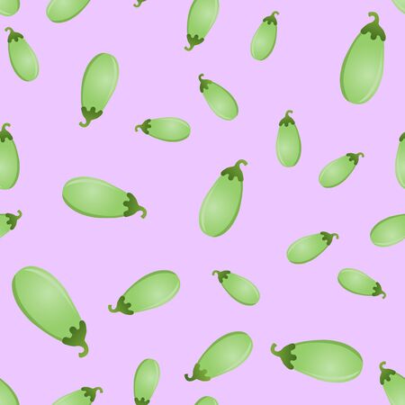 Seamless pattern with zucchini on a pink background. Vector illustration.のイラスト素材