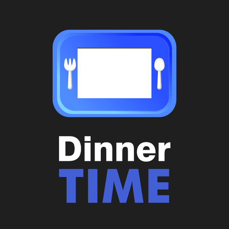 Bright plastic tray for fast food vector illustration.のイラスト素材