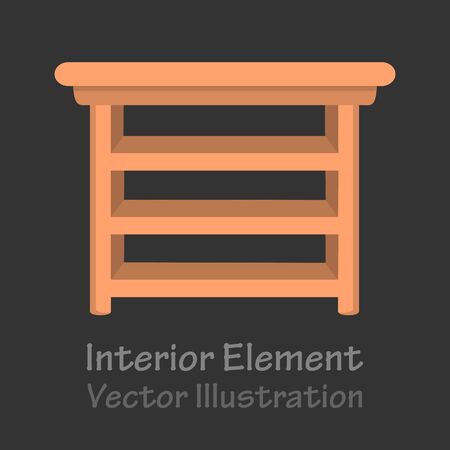 Home shelf with shelves as an element for home interiorのイラスト素材