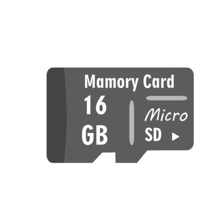 Micro SD memory card. Vector Illustration on white backgroundの写真素材